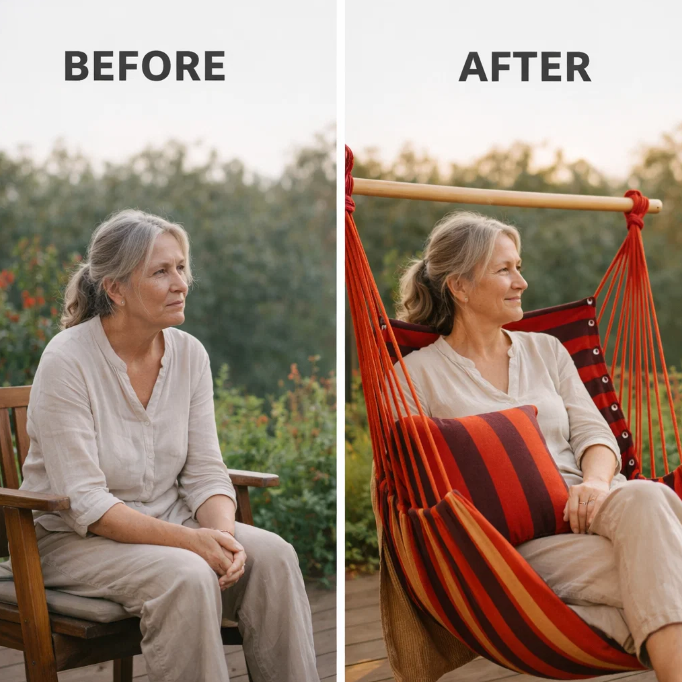 Portable Hanging Hammock Chair - Relax Anywhere, Indoors or Outside + 2 Small Pillows Included!