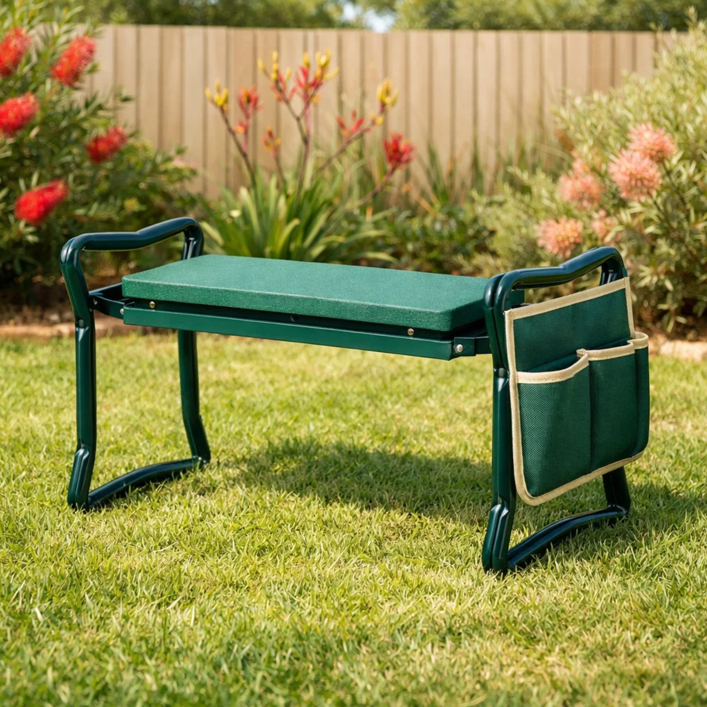 Garden Kneeler Seat — Relieve Back Pain & Knee Pressure While Gardening