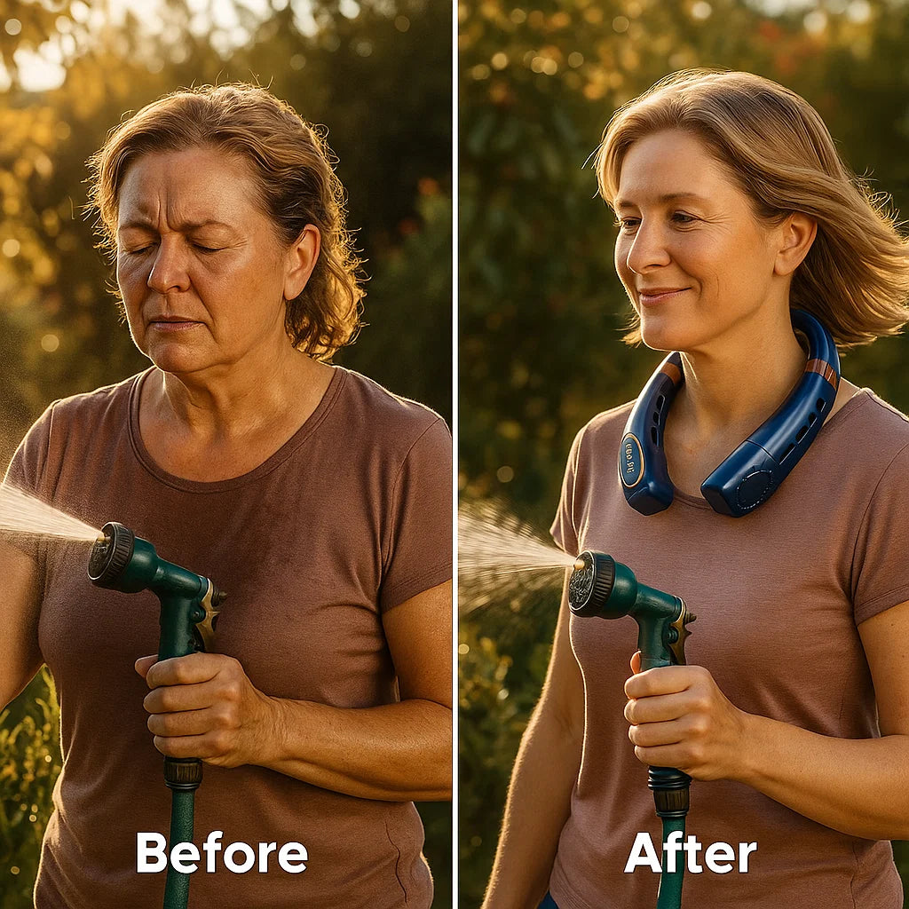 Airflow ™ Portable Bladeless Neck Fan - Powerful Cooling in Seconds.