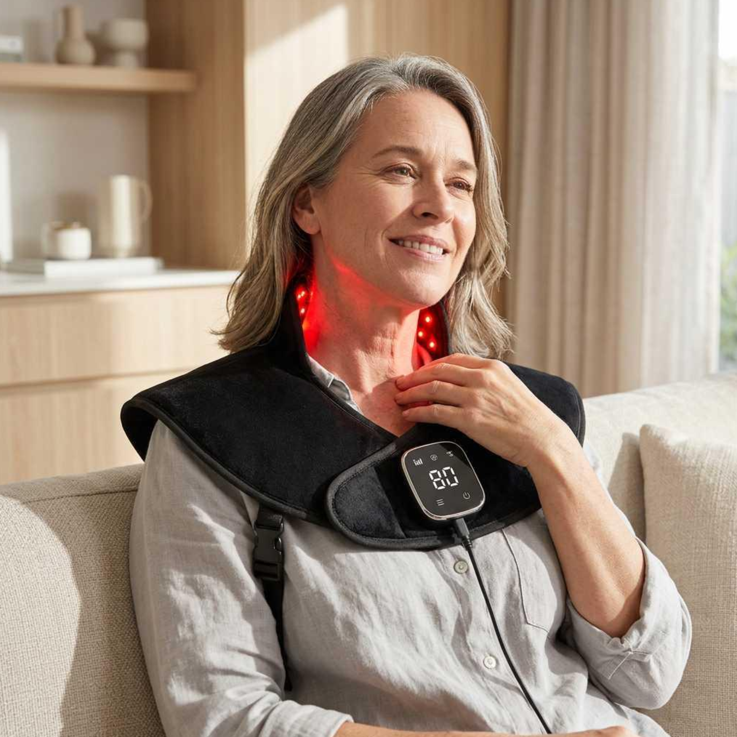 Red Light Neck & Shoulder Wrap — Release Upper Shoulder Tension & Ease Stiff Neck Pain From Home