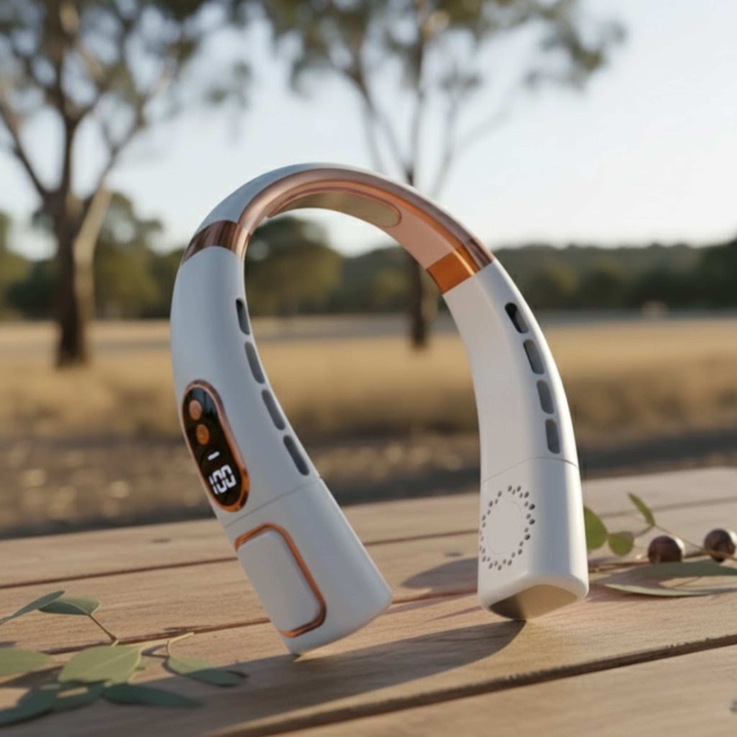 Airflow ™ Portable Bladeless Neck Fan - Powerful Cooling in Seconds.