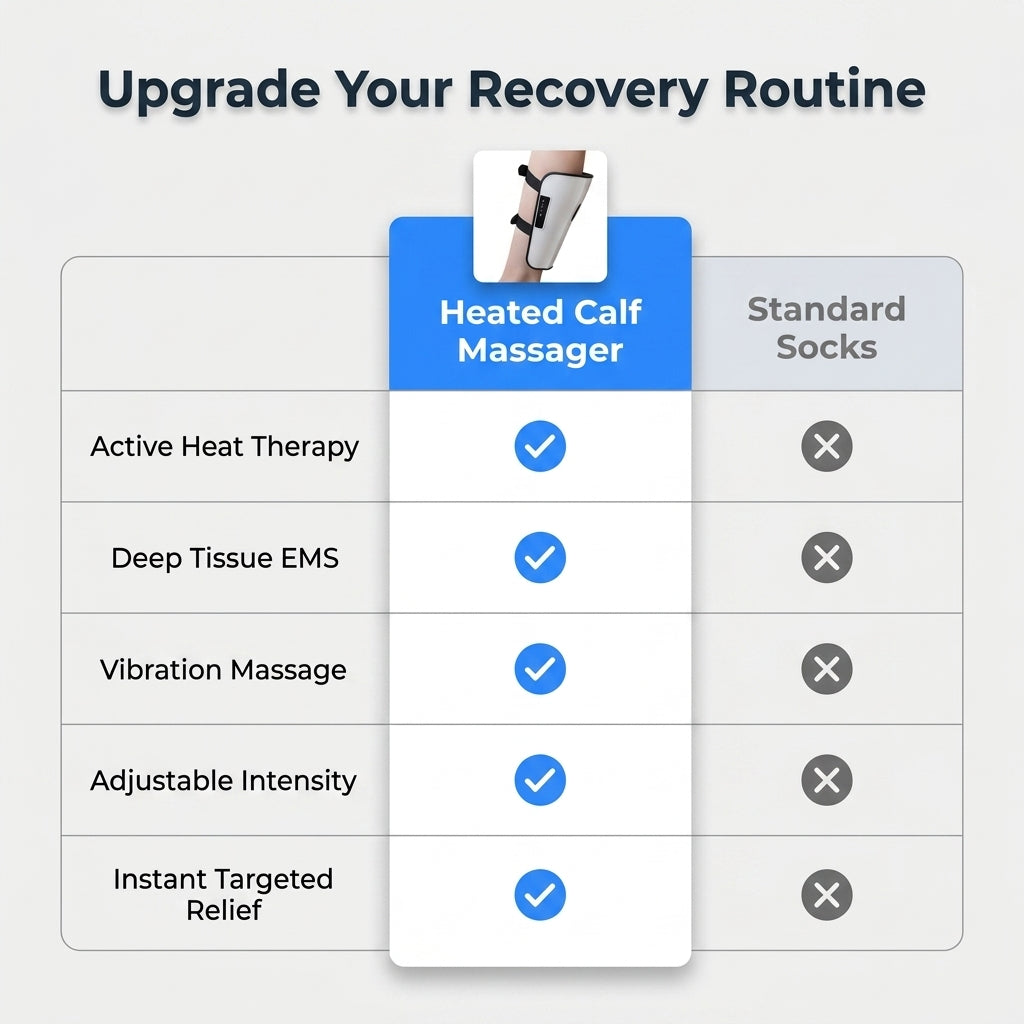 Calf Therapy Sleeves — Heat, Vibration & EMS for Tired, Aching Legs