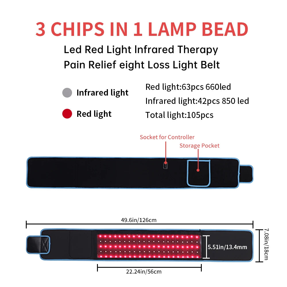 Infrared LED Pain Relief Belt