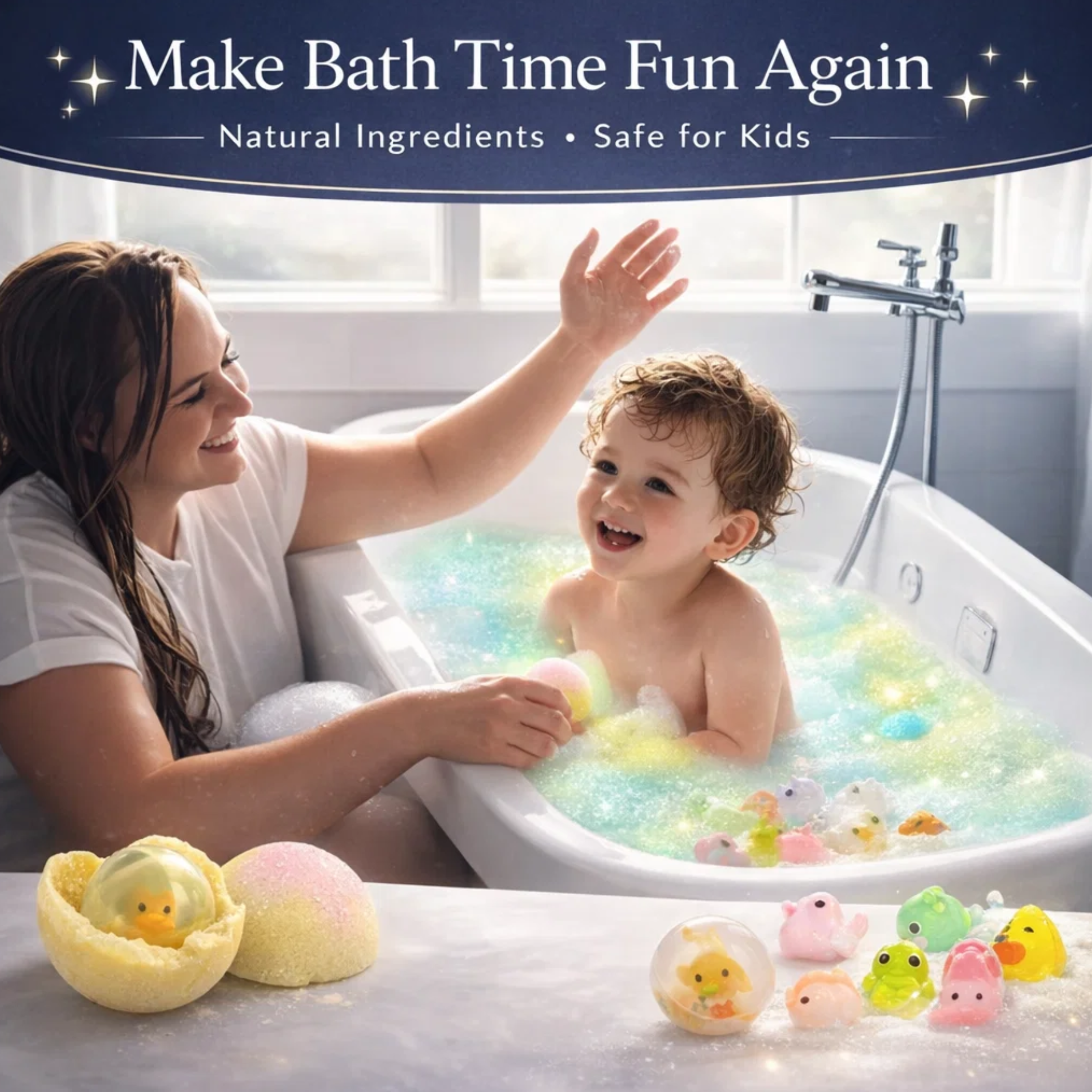 Kids Bath Bomb Set — End Bath-Time Battles & Turn Every Night Into Fun