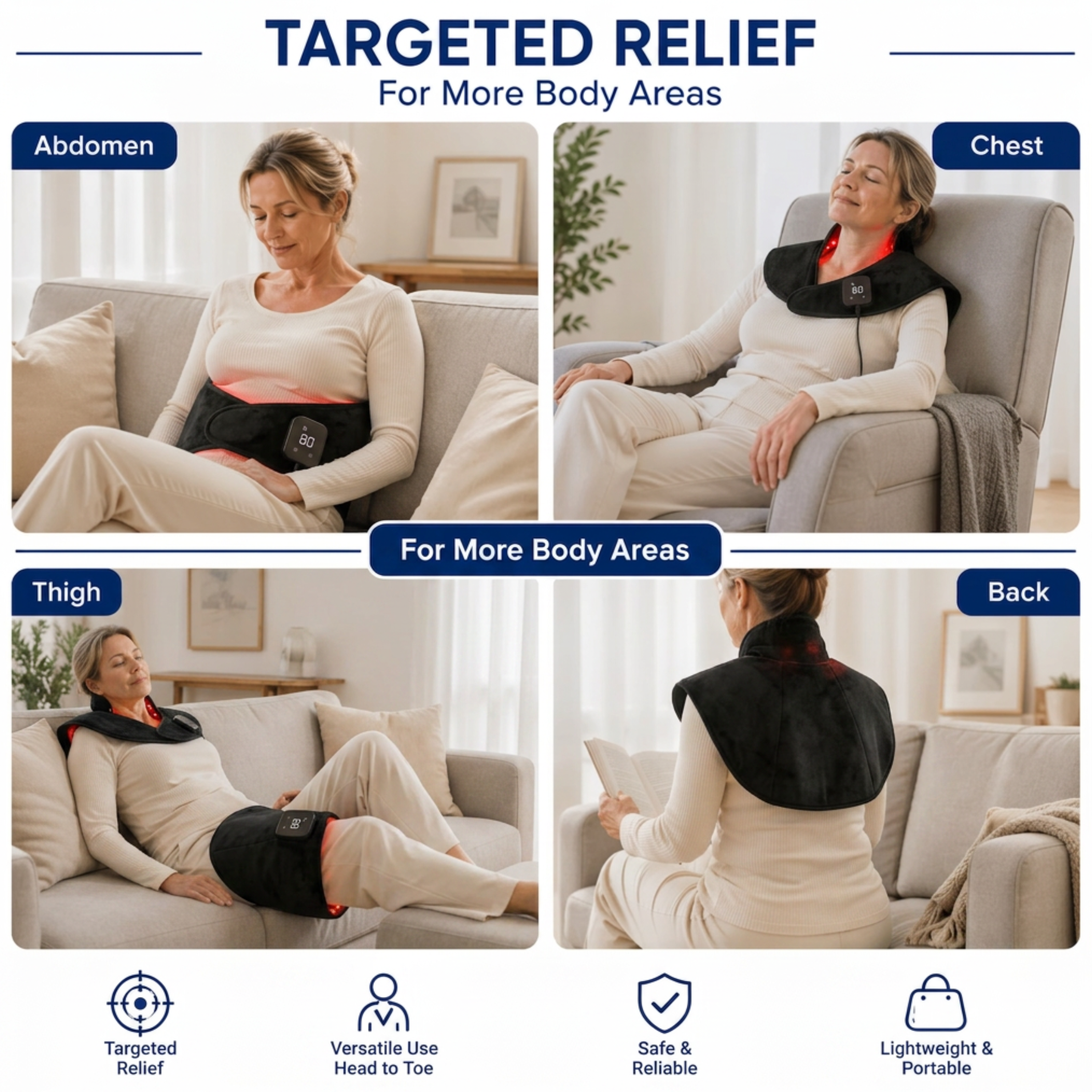 Red Light Neck & Shoulder Wrap — Release Upper Shoulder Tension & Ease Stiff Neck Pain From Home