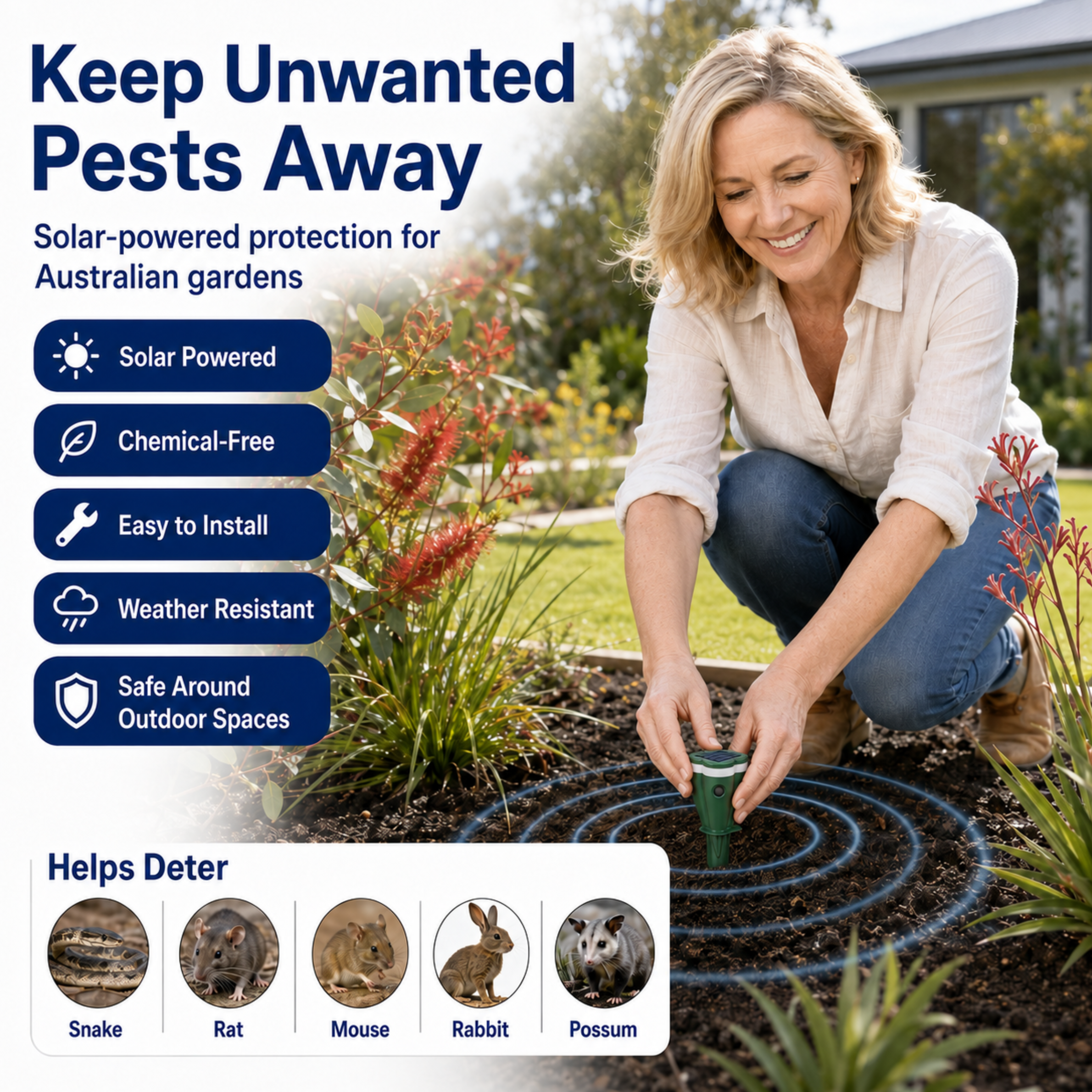 Rats in the Roof? Pests in the Yard? — Solar Repeller That Drives Rats, Mice, Mozzies & Snakes Off Your Property (No Poison, No Traps)
