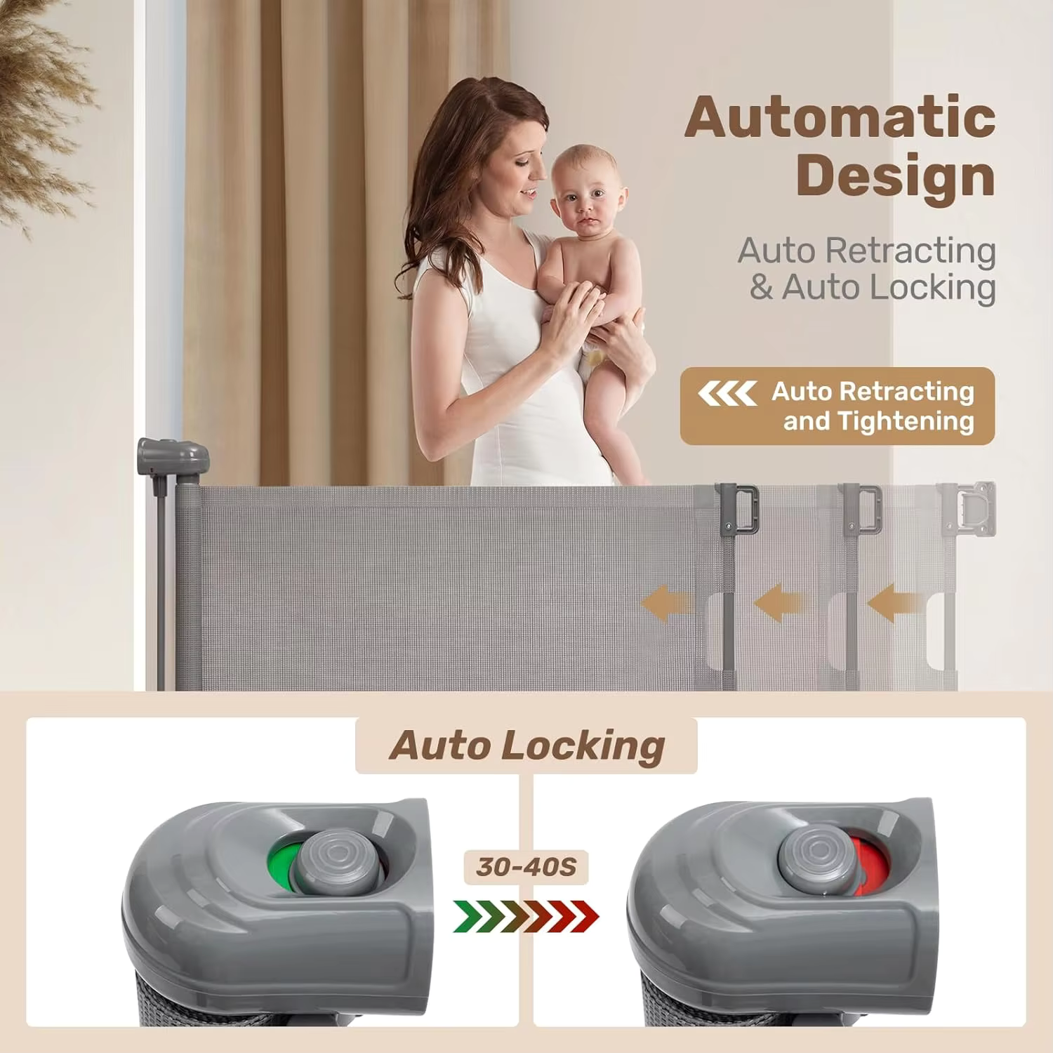 Light Retractable Safety Gate