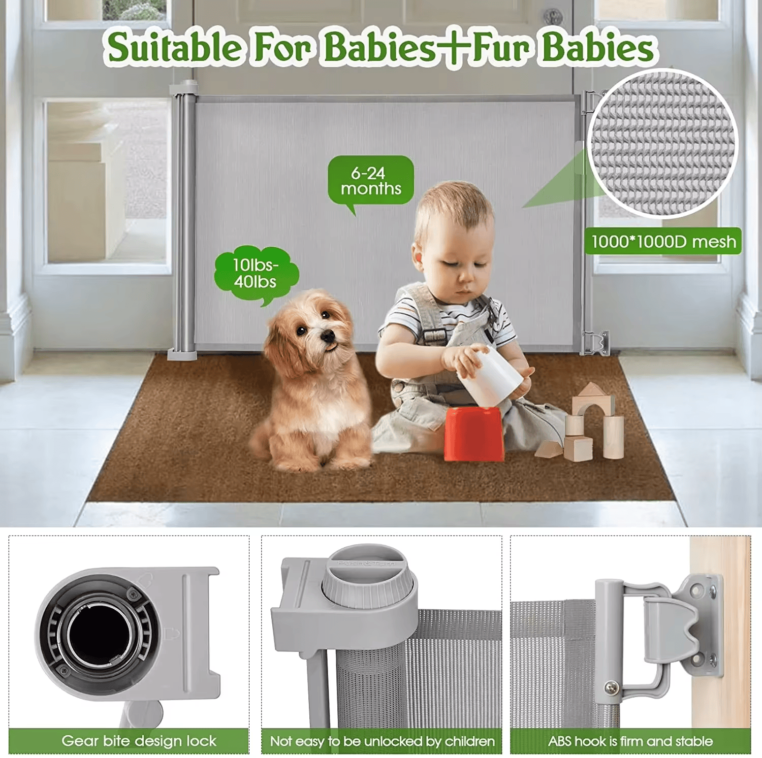 Light Retractable Safety Gate