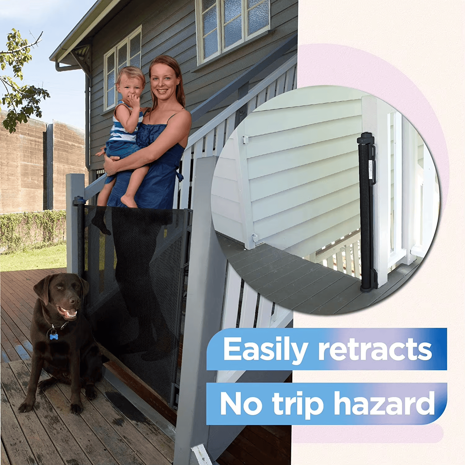 Light Retractable Safety Gate