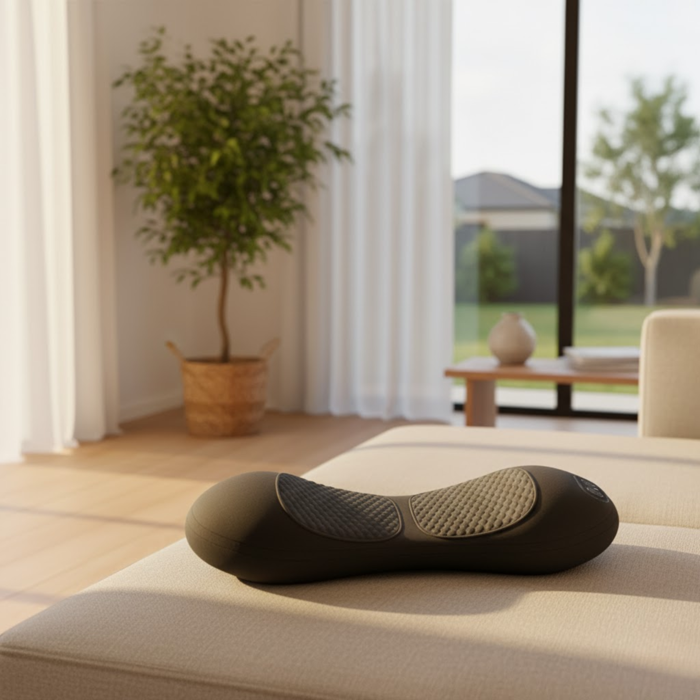 3-in-1 Sciatica Support Pillow – Heat & Vibration Back Comfort Cushion