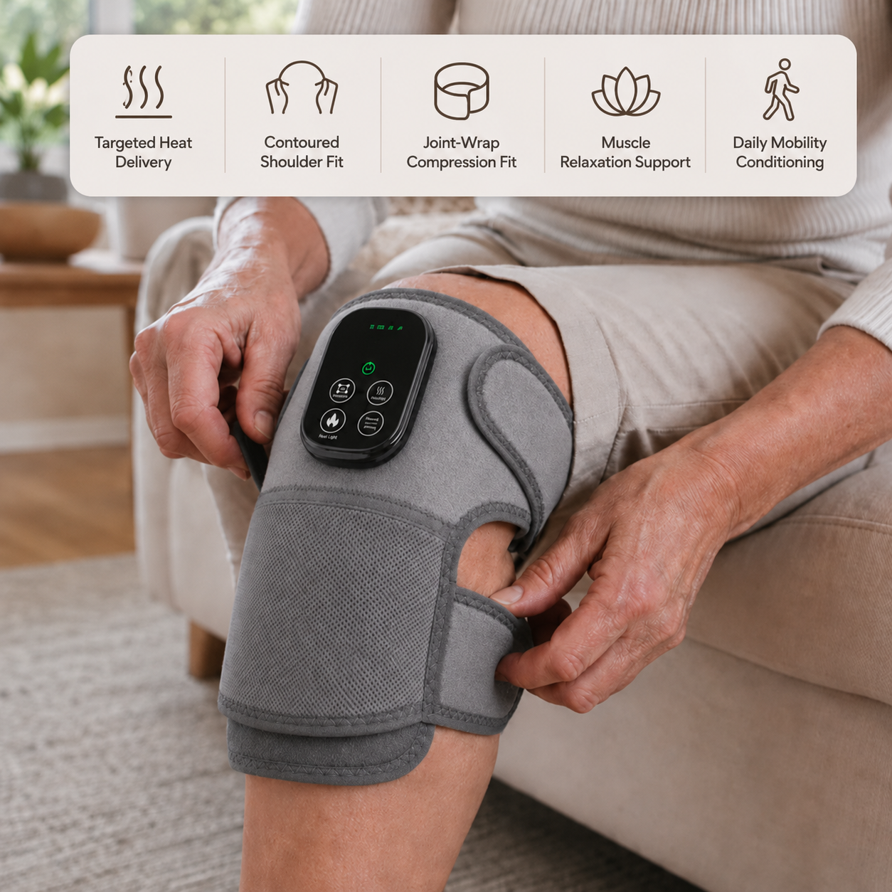 Red Light Therapy Heating Wrap — Soothe Shoulder, Knee & Joint Discomfort