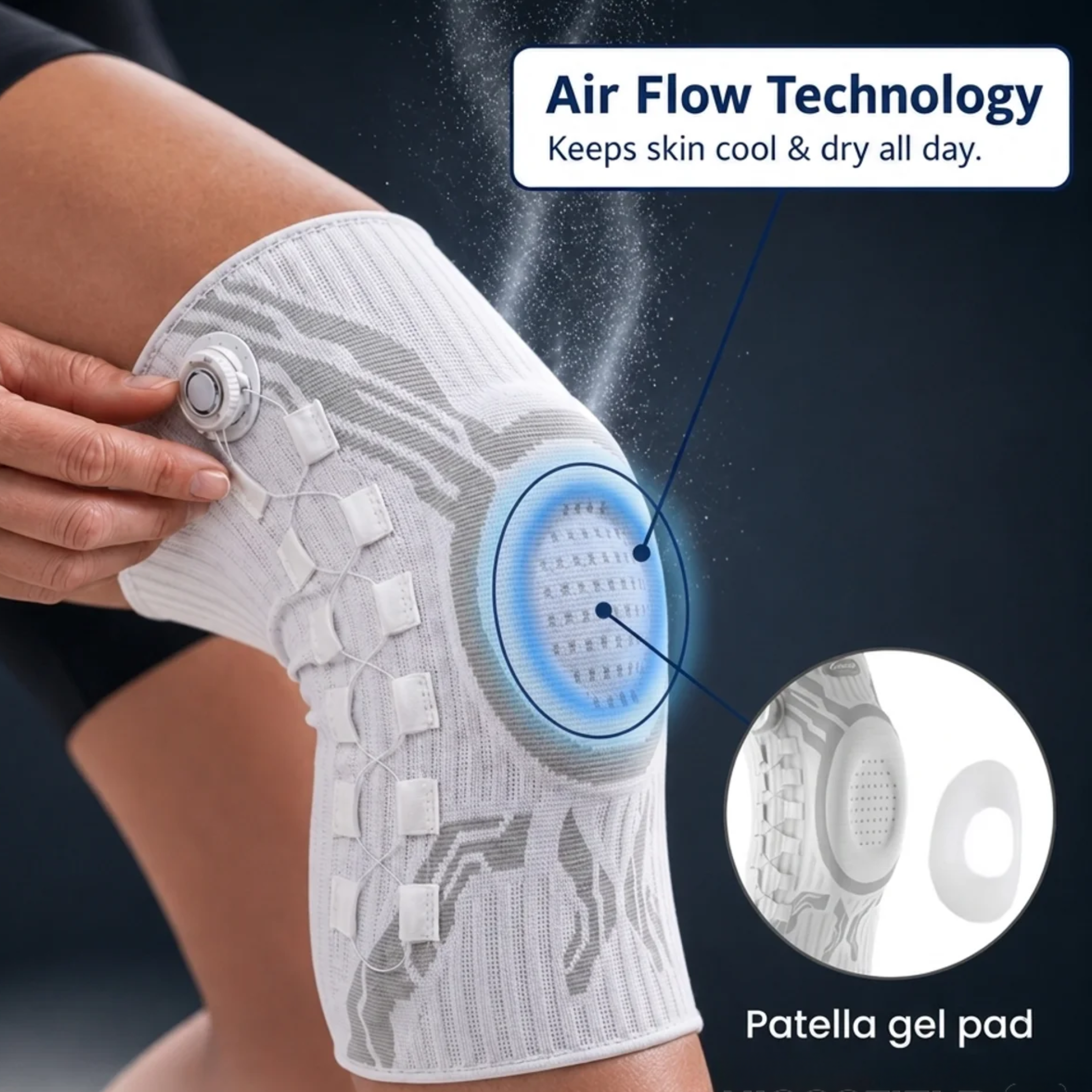 Smart Knob Knee Brace — Adjustable Knee Support for Every Rep, Run & Workout
