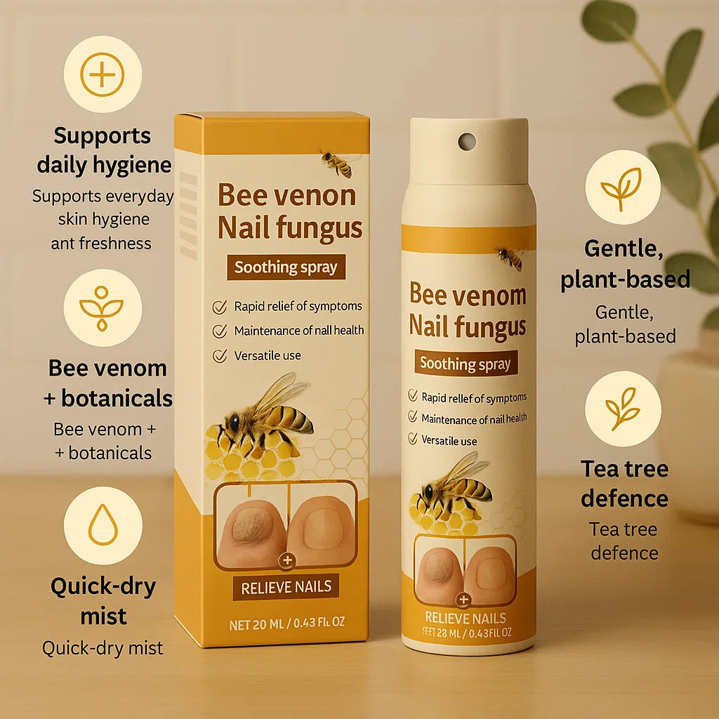 Natural Anti-Fungal Bee Venom Spray - See Healthier Nails in Just 7 Days