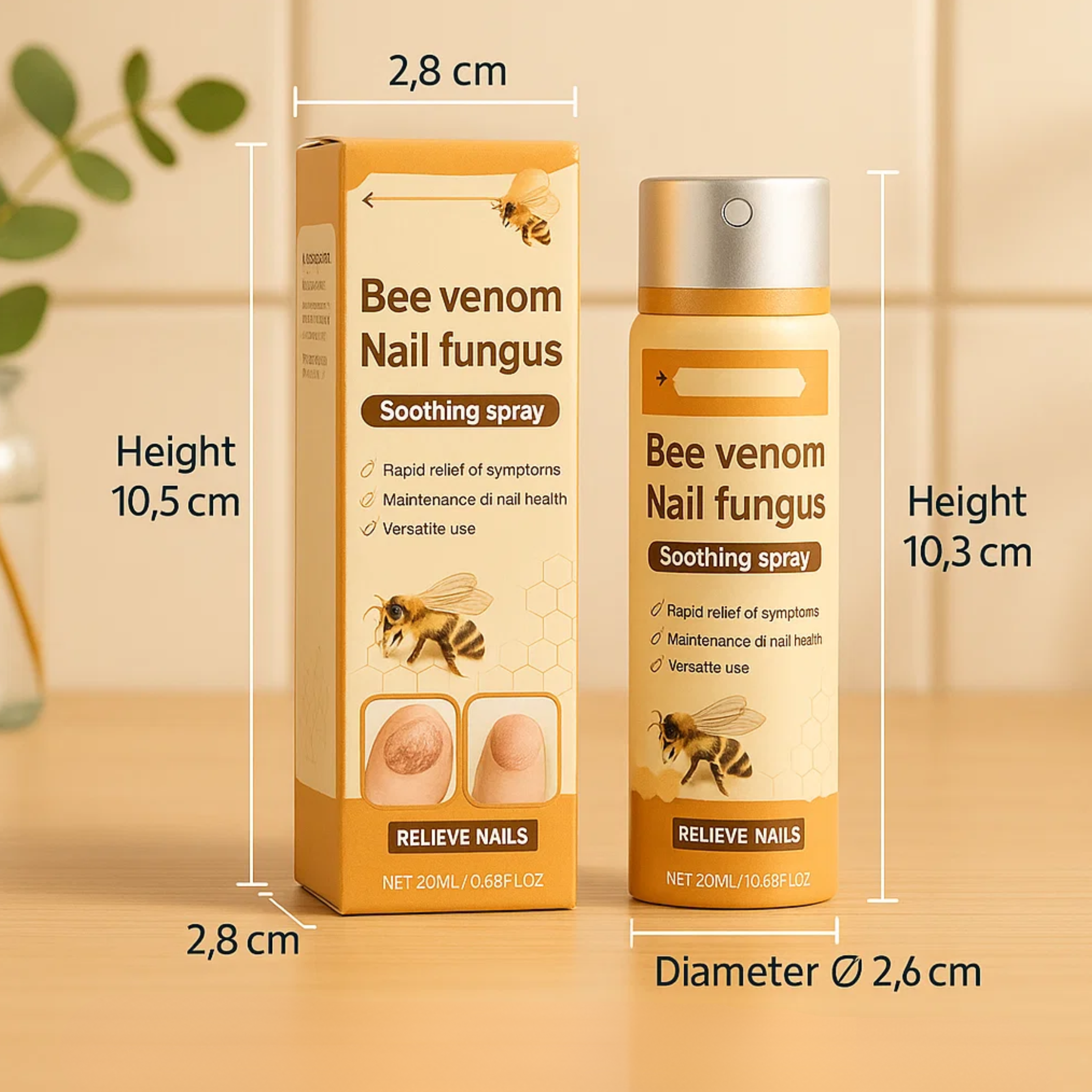 Natural Anti-Fungal Bee Venom Spray - See Healthier Nails in Just 7 Days