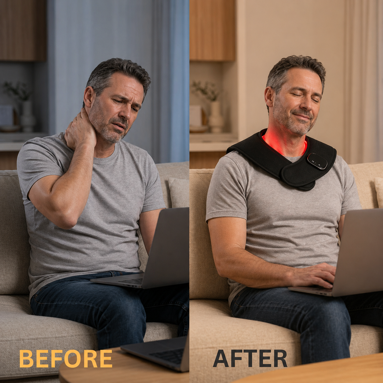 Red Light Neck & Shoulder Wrap — Release Upper Shoulder Tension & Ease Stiff Neck Pain From Home