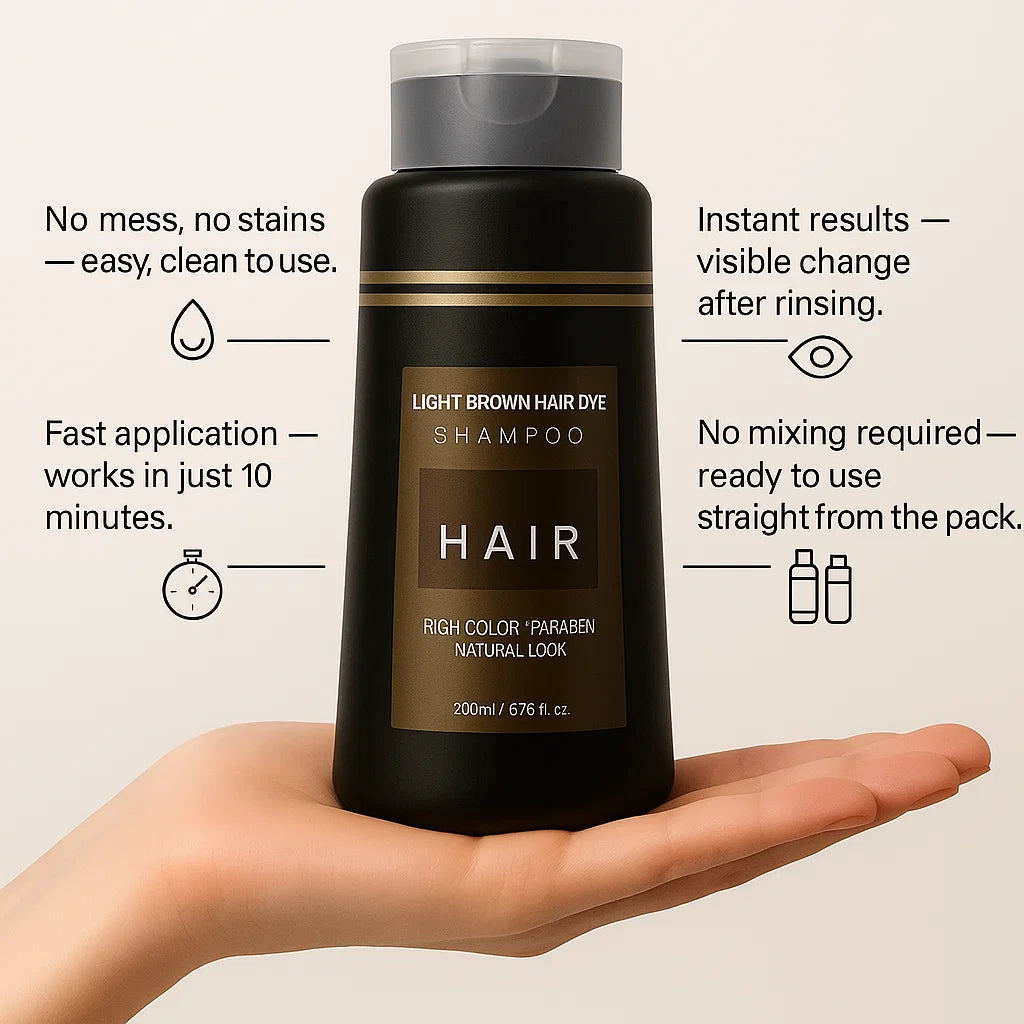Instant Colouring Shampoo - Cover Greys in the Shower – 10-Minute Shampoo Fix