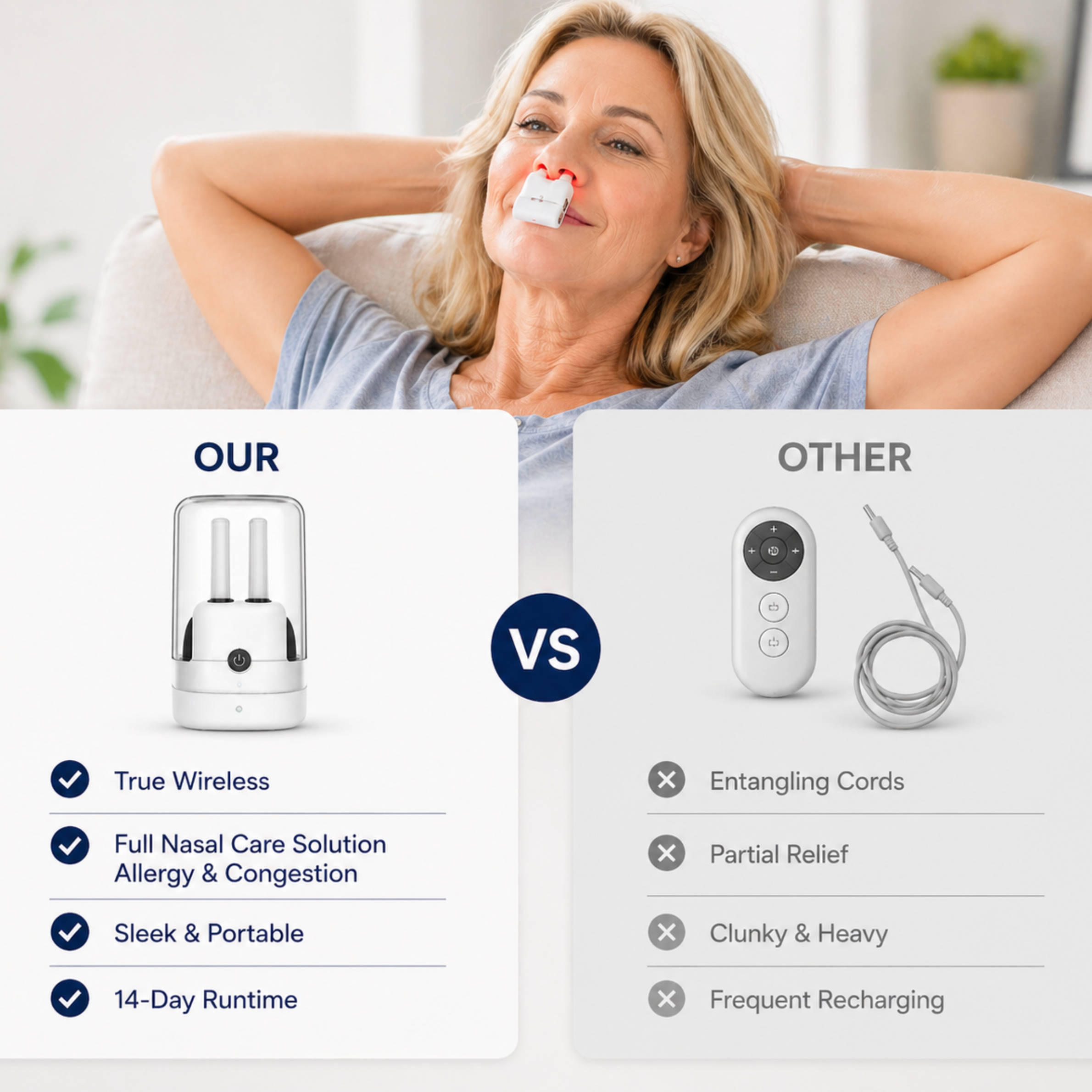 Nasal Light Therapy — Breathe Freely Without Congestion or Daily Spray