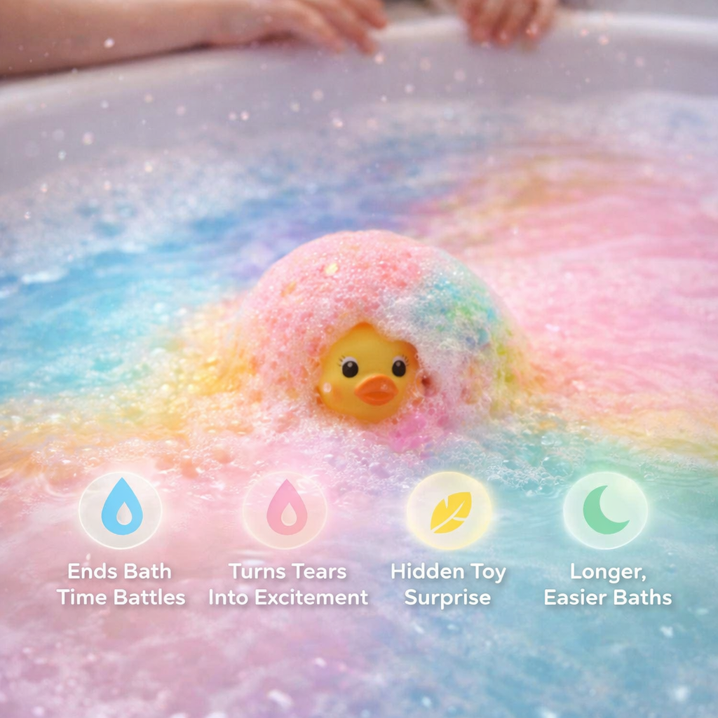 Kids Bath Bomb Set — End Bath-Time Battles & Turn Every Night Into Fun