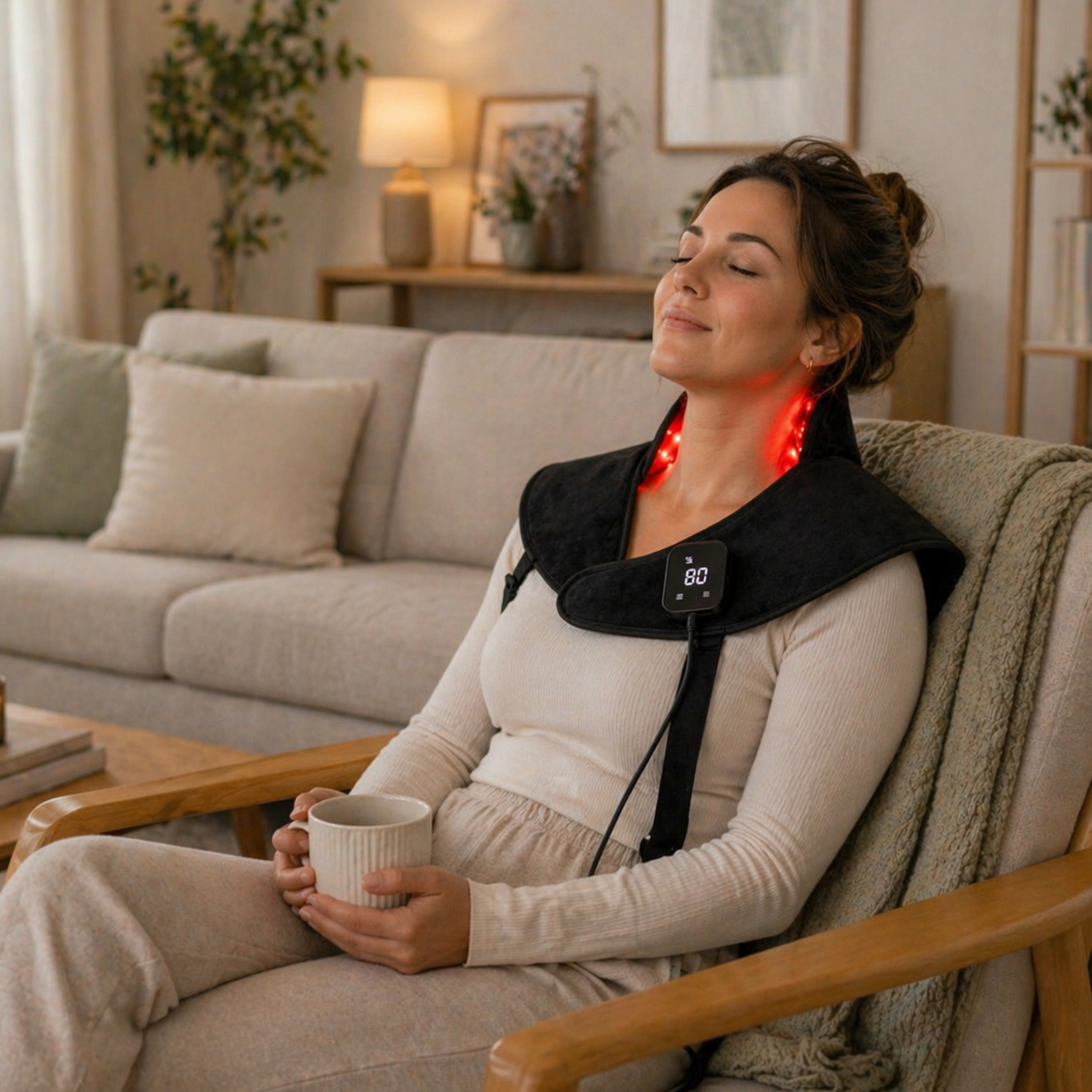 Red Light Neck & Shoulder Wrap — Release Upper Shoulder Tension & Ease Stiff Neck Pain From Home