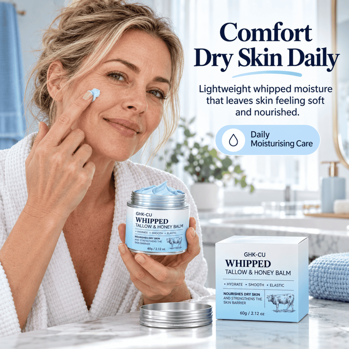 GHK-Cu Copper Peptide Tallow & Honey Balm | Firmer, Smoother-Looking Skin in One Step