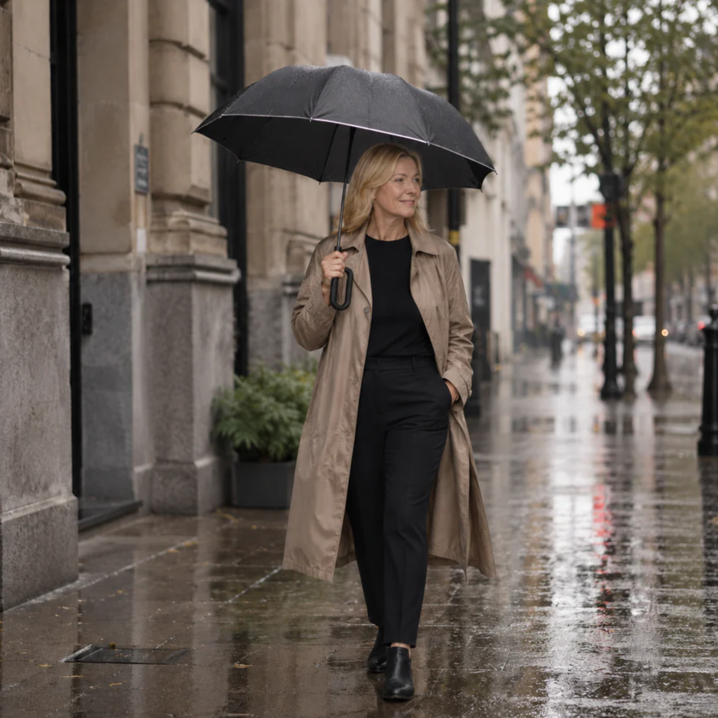 Reflective-Edge Storm Umbrella colour option
