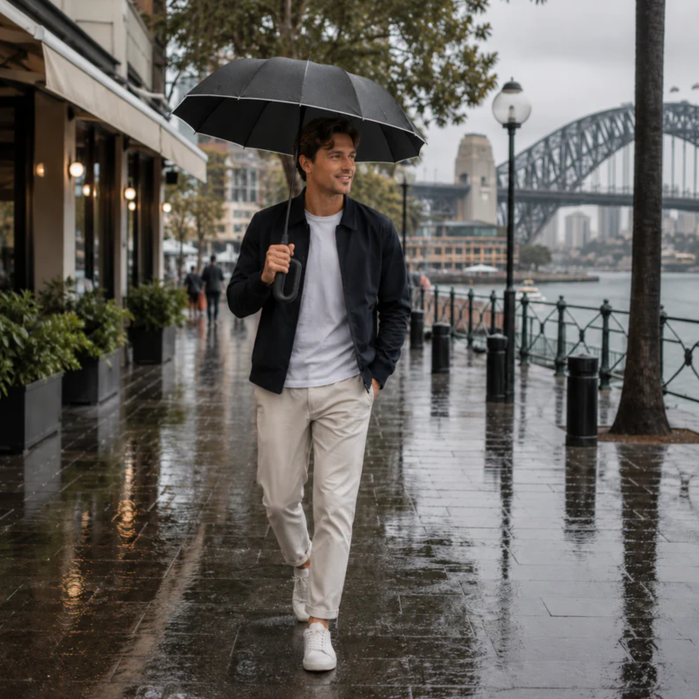 Reflective-Edge Storm Umbrella colour option