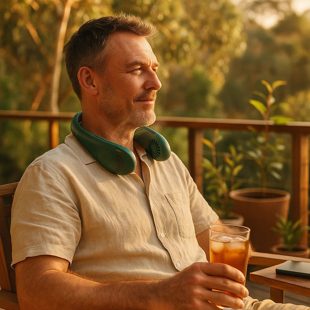 Airflow ™ Portable Bladeless Neck Fan - Powerful Cooling in Seconds.