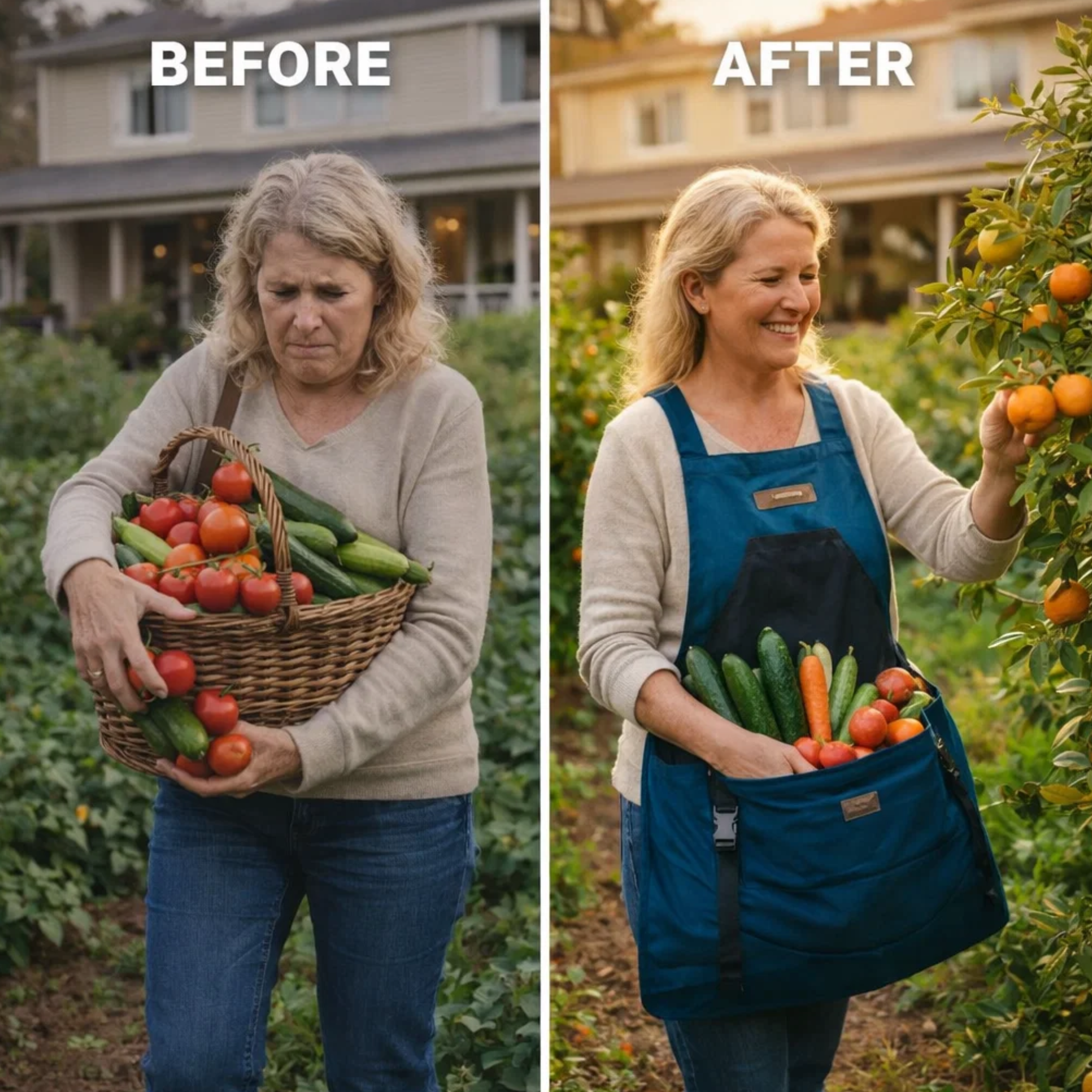 Harvest Carrier Apron — Hands-Free Garden Harvesting