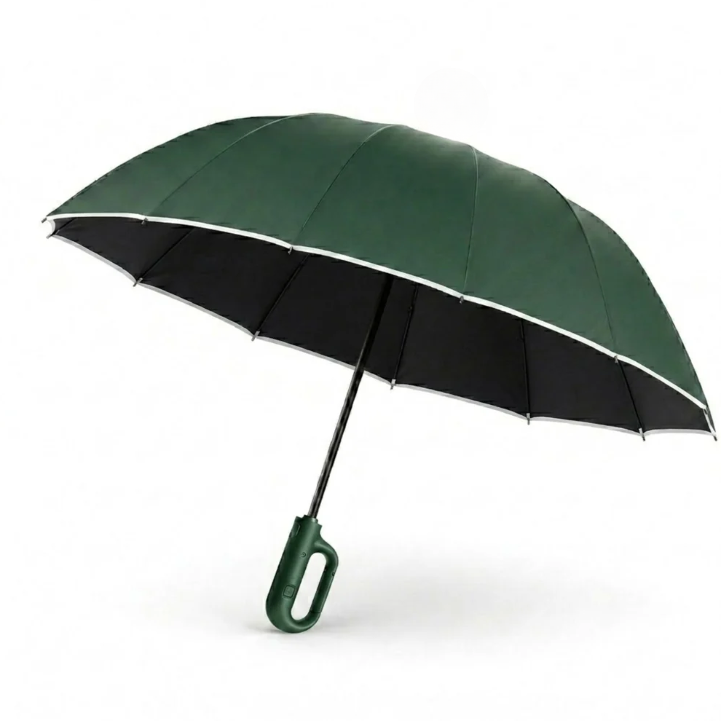 Reflective-Edge Storm Umbrella in use during rain