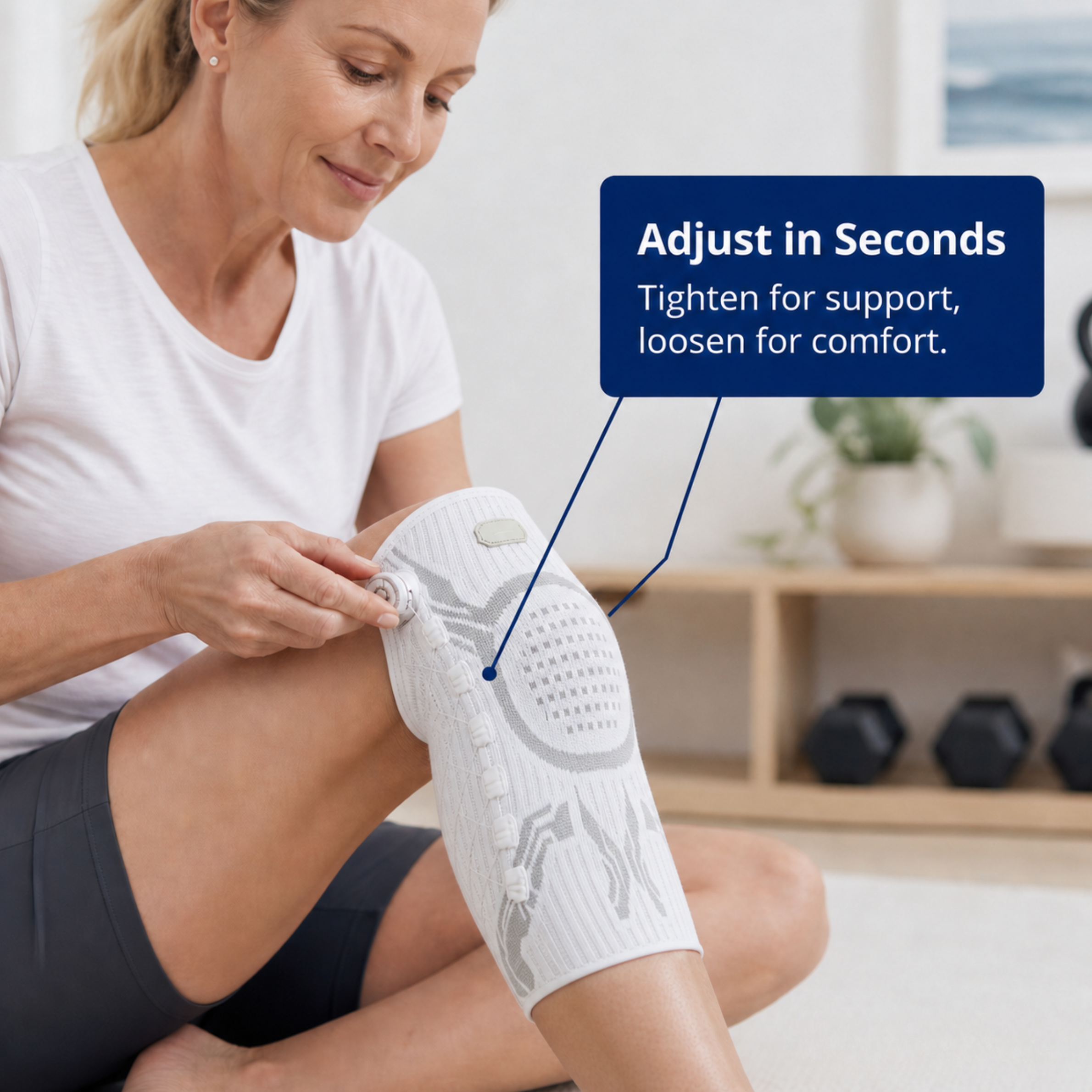 Smart Knob Knee Brace — Adjustable Knee Support for Every Rep, Run & Workout