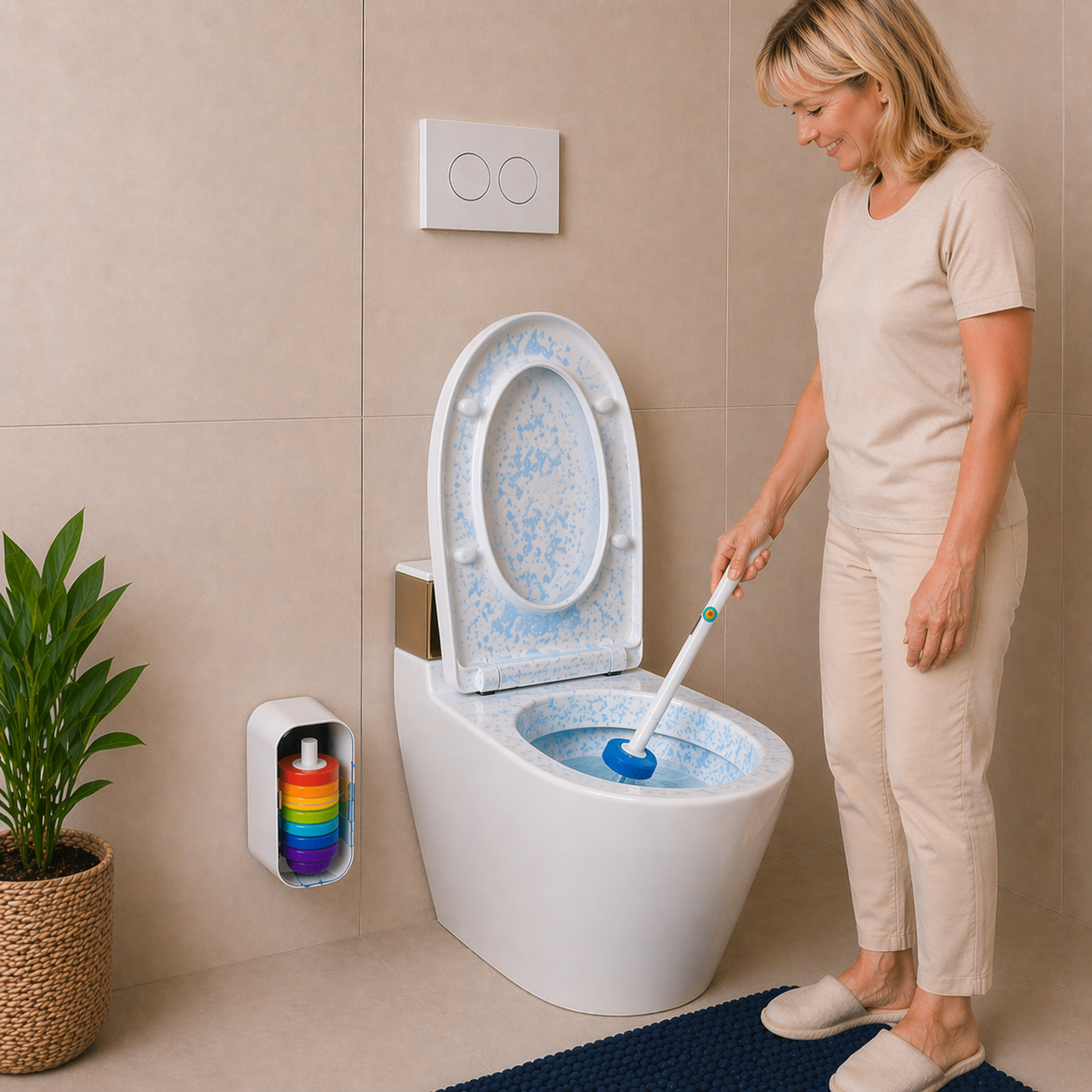 SmartClean — Upgrade to a Smarter, No-Touch Toilet Cleaning System With 35 Cleaning Heads!