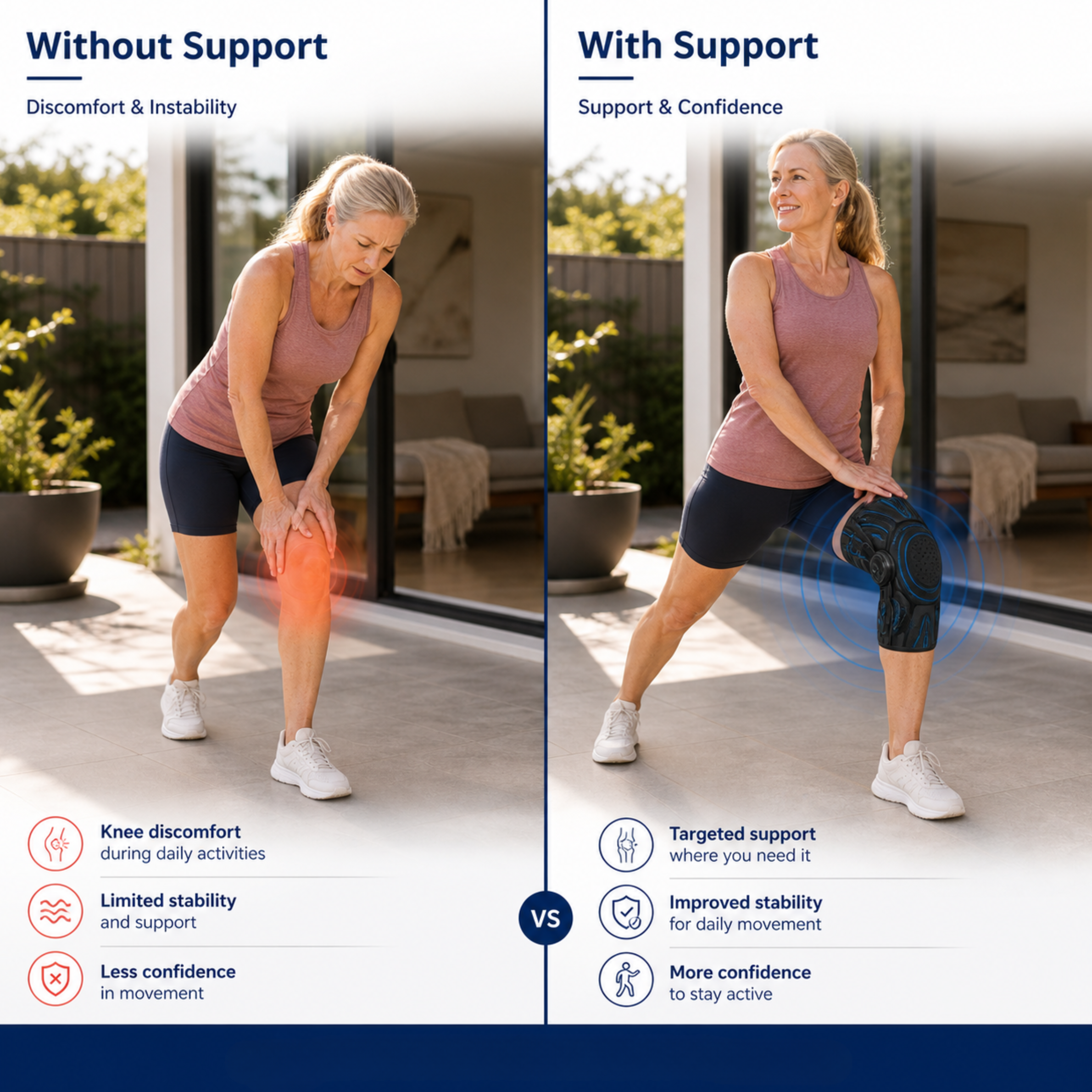 Smart Knob Knee Brace — Adjustable Knee Support for Every Rep, Run & Workout