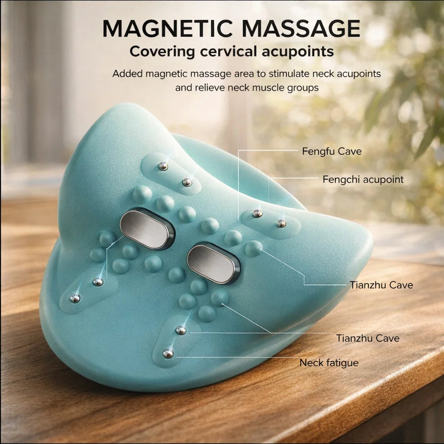 Heated neck massager detail