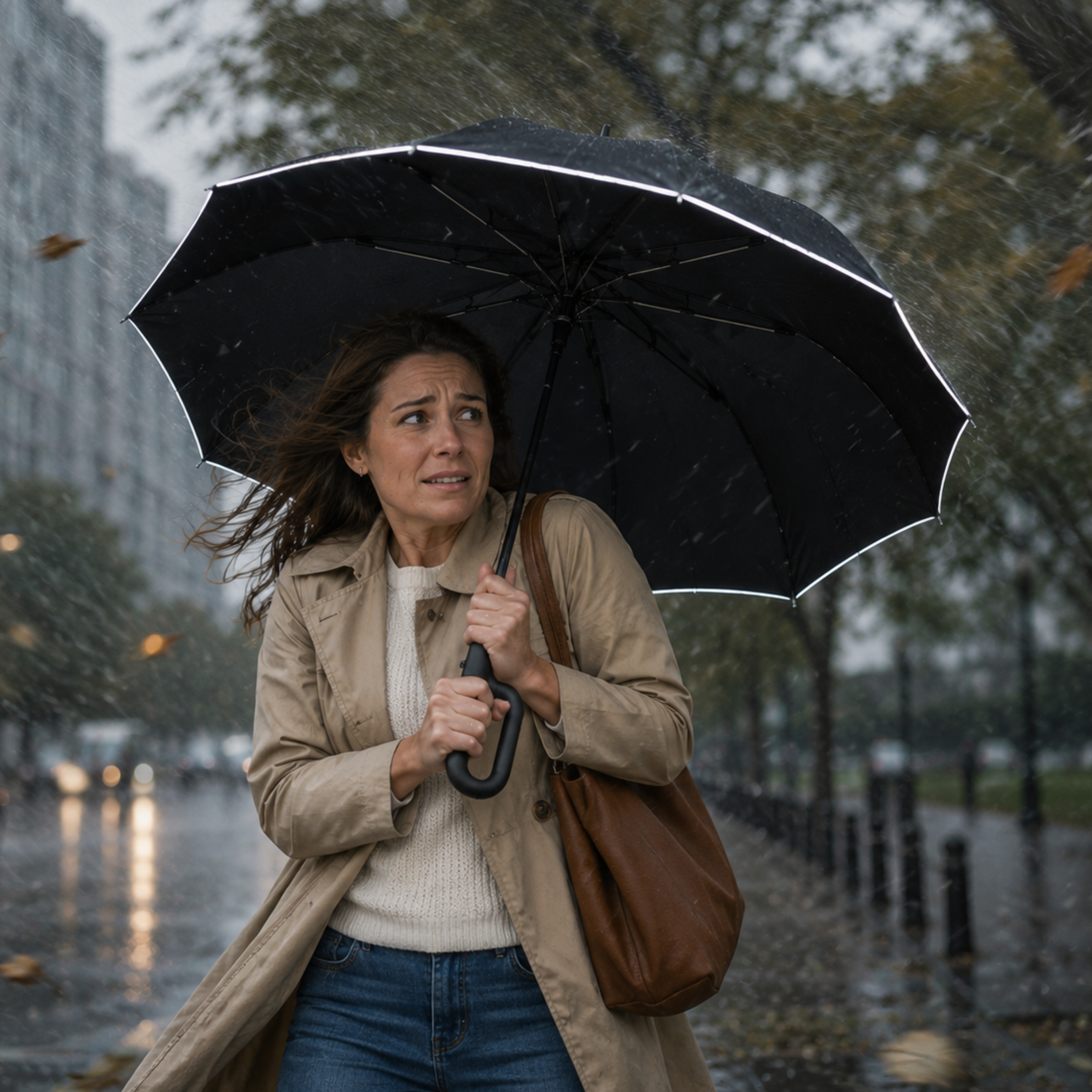Reflective-Edge Storm Umbrella feature overview