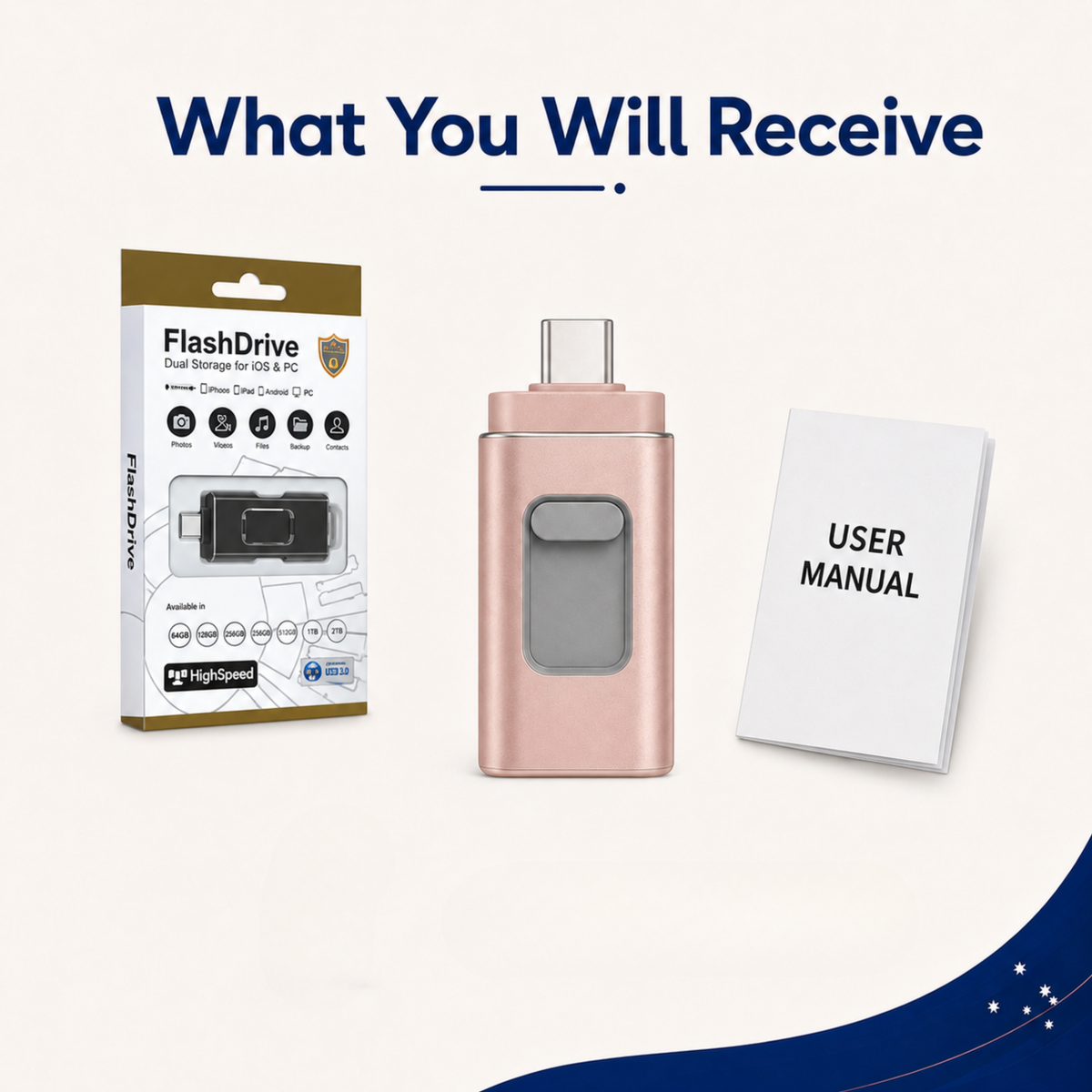 2TB Smartphone Memory USB - Store 500,000 Photos Or 400+ Hours Of Video