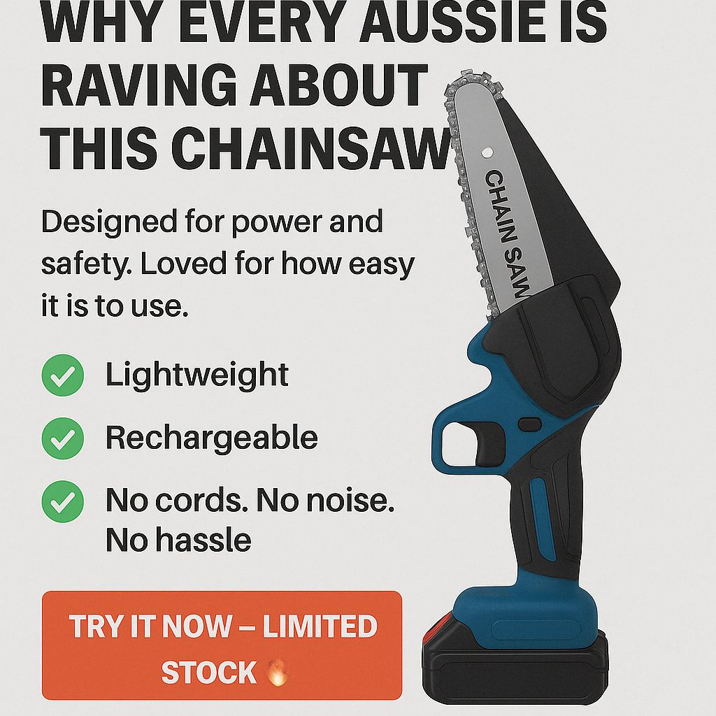6" One Hand Chainsaw + 2 Free Batteries + 1x Pair Gloves