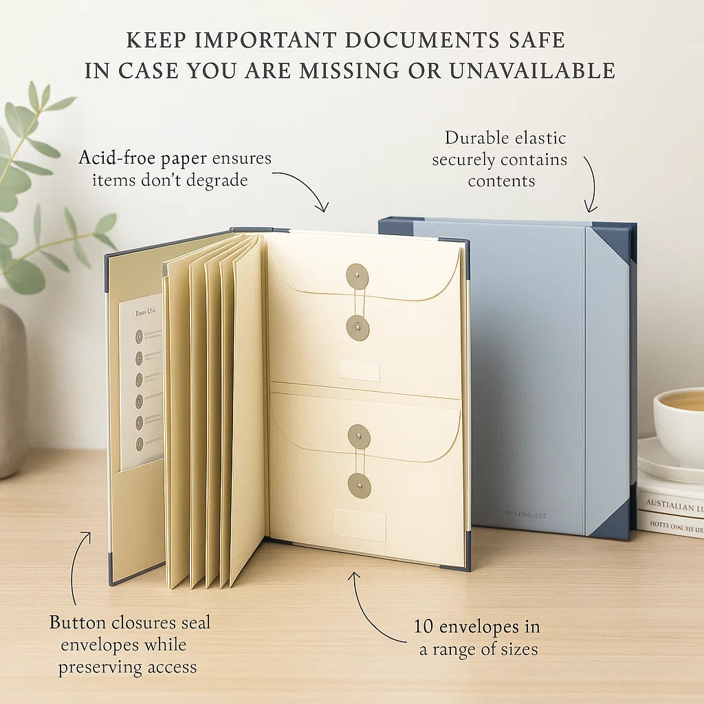 Emergency Binder Document Organiser - Securely Stores Documents You Can’t Afford to Lose