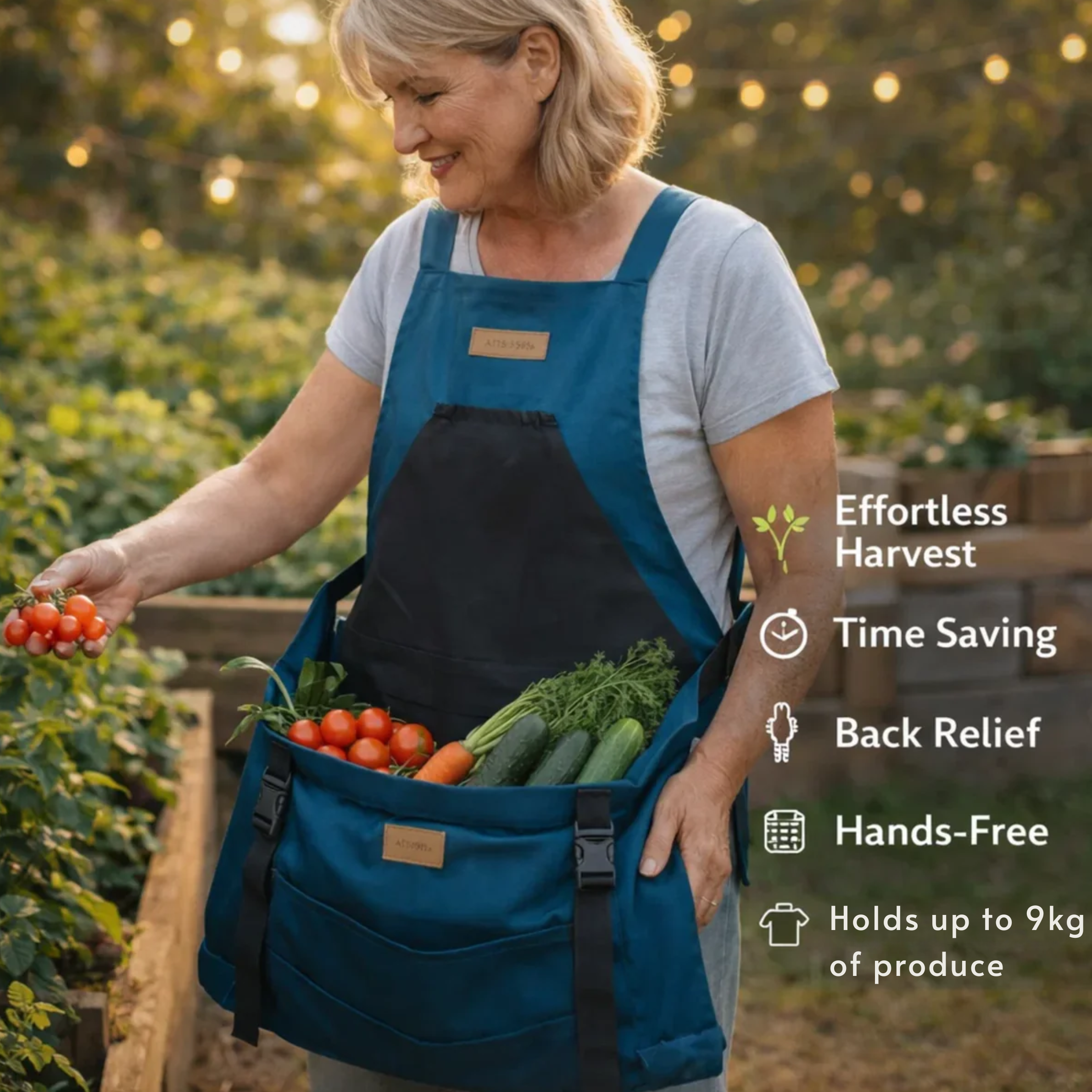 Harvest Carrier Apron — Hands-Free Garden Harvesting