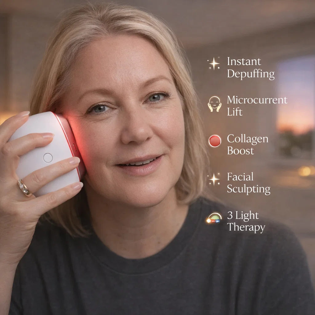 3-Light Microcurrent Gua Sha – Depuff Skin & Restore Youthful Skin
